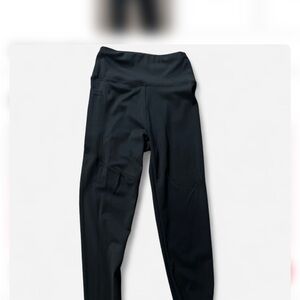 Black High-Waist Leggings with Side Pocket